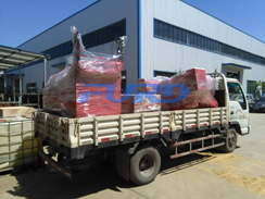 福瑞得機(jī)械手扶雙輪壓路機(jī)，座駕壓路機(jī)正式裝車發(fā)往客戶所在地